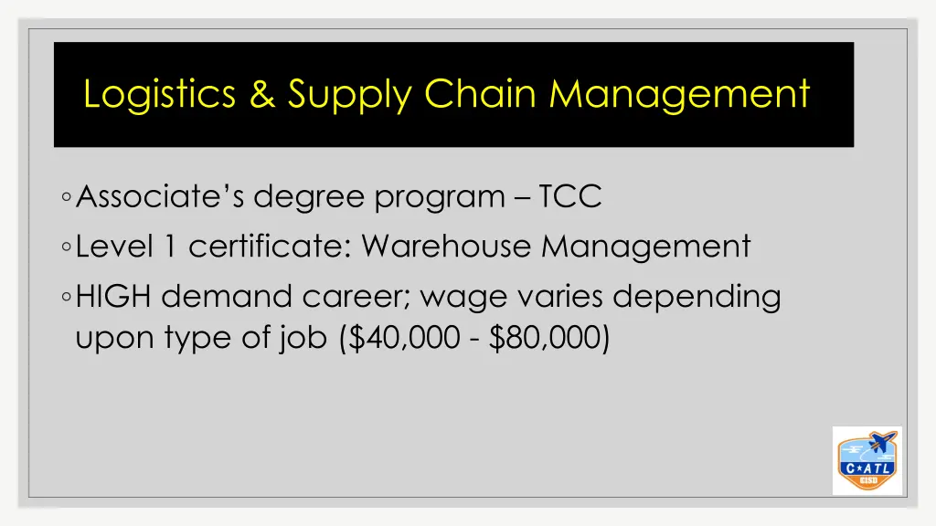 logistics supply chain management