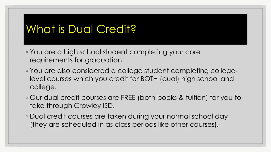 what is dual credit