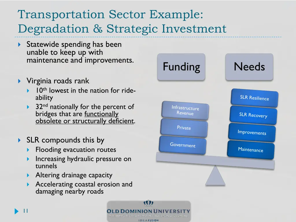 transportation sector example degradation