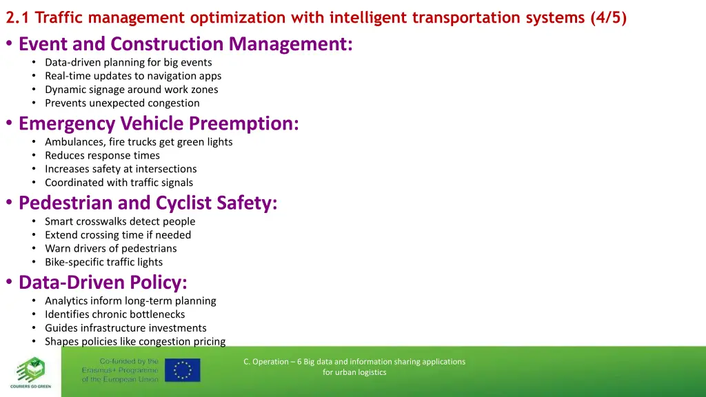 2 1 traffic management optimization with 3