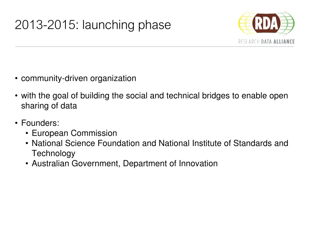 2013 2015 launching phase