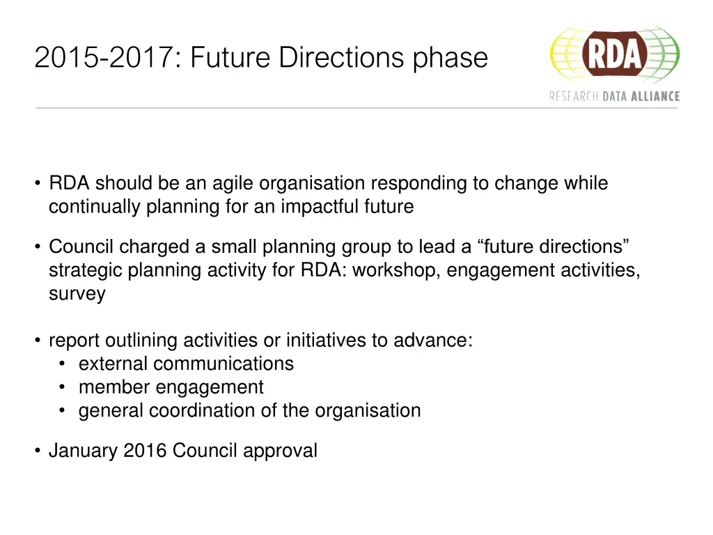 2015 2017 future directions phase