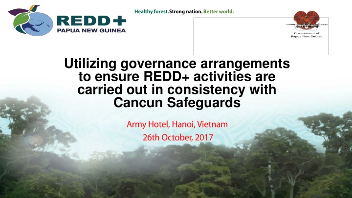 utilizing governance arrangements to ensure redd