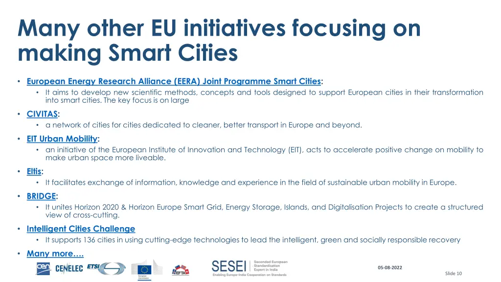 many other eu initiatives focusing on making