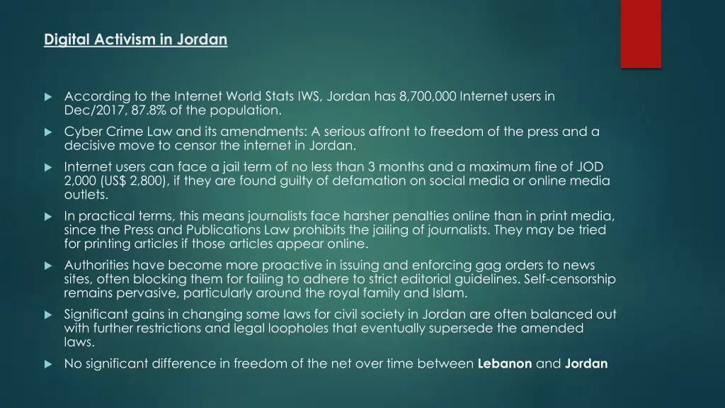 digital activism in jordan