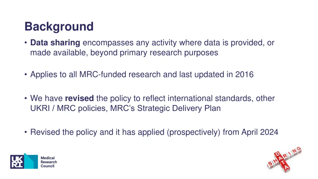 background data sharing encompasses any activity