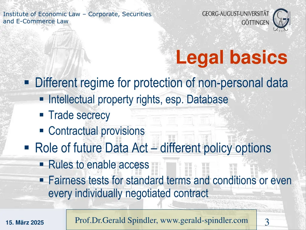 institute of economic law corporate securities 1