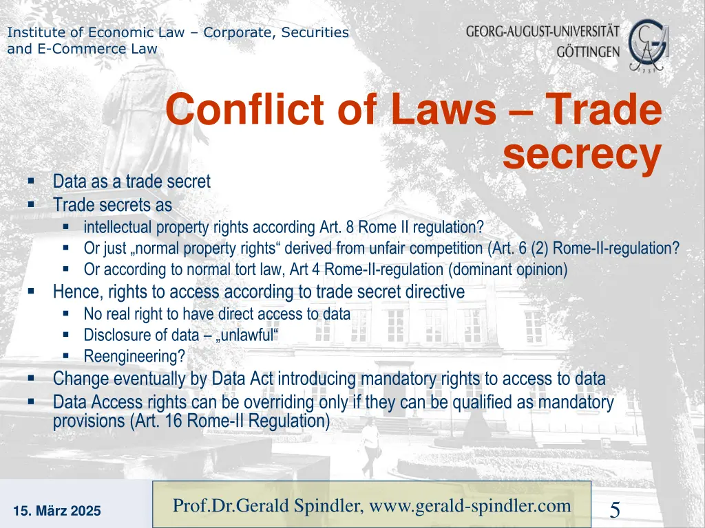institute of economic law corporate securities 3