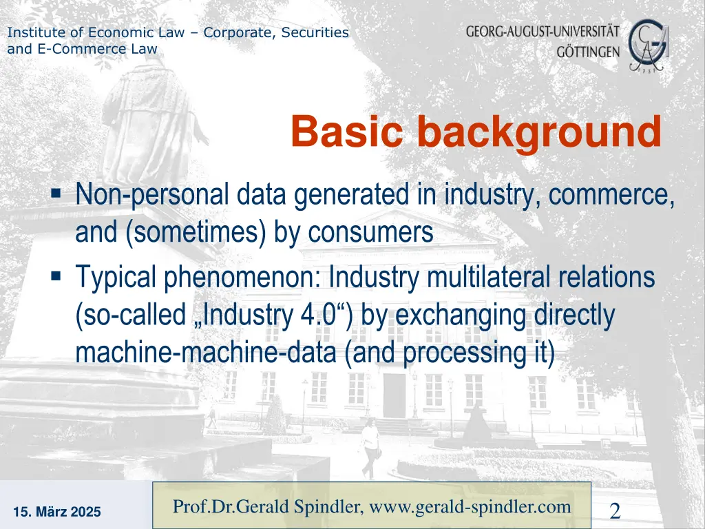 institute of economic law corporate securities