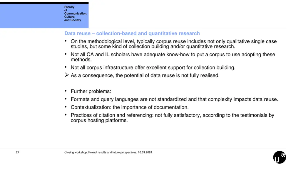 data reuse collection based and quantitative