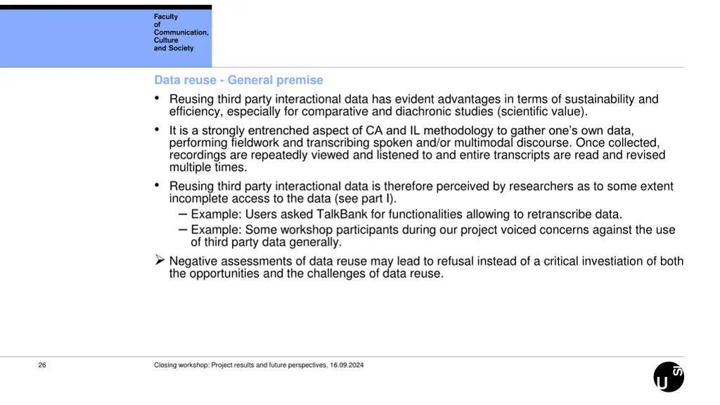 data reuse general premise reusing third party