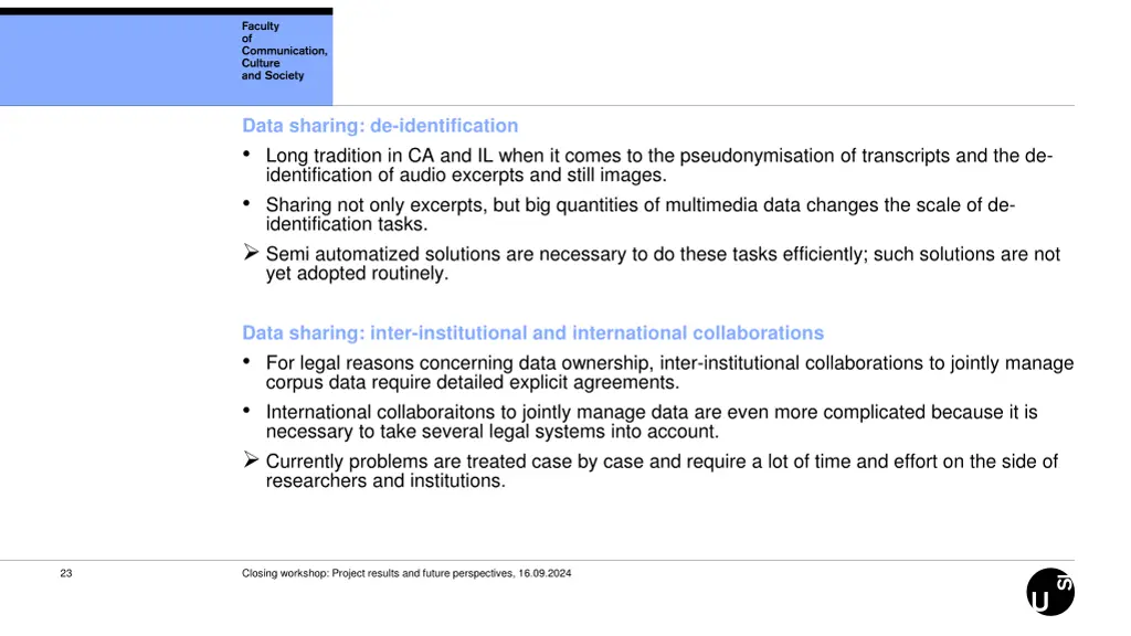 data sharing de identification long tradition