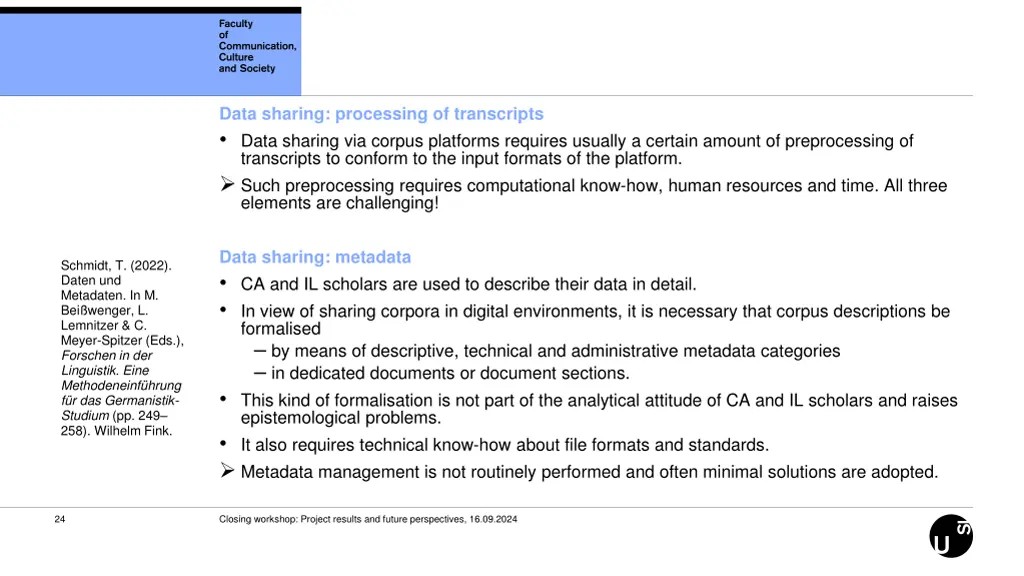 data sharing processing of transcripts data