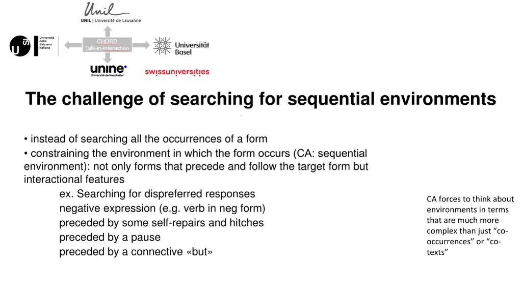 the challenge of searching for sequential