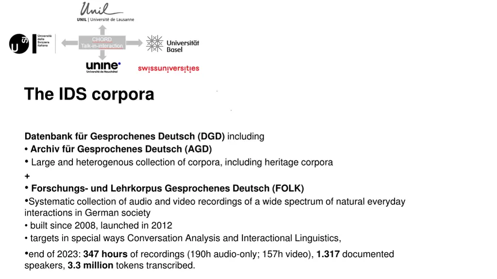 the ids corpora