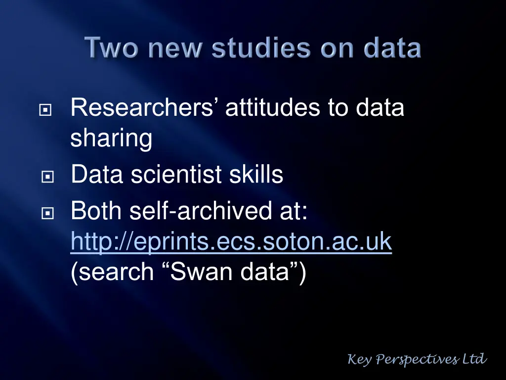 researchers attitudes to data sharing data