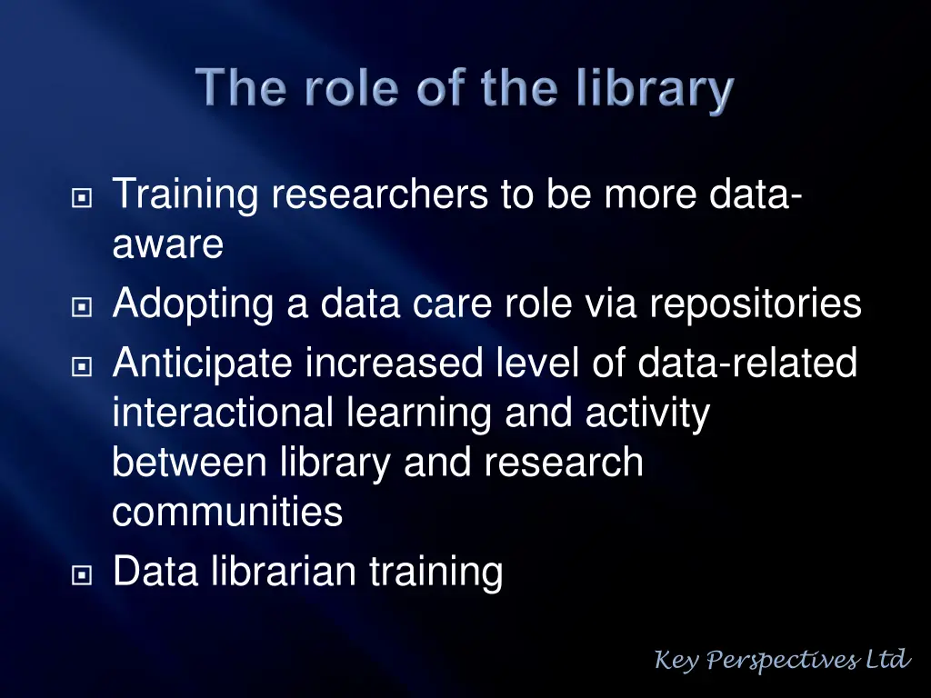 training researchers to be more data aware