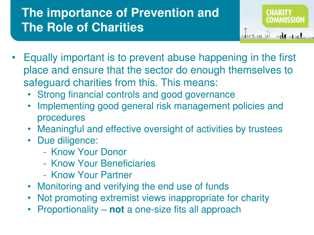 the importance of prevention and the role
