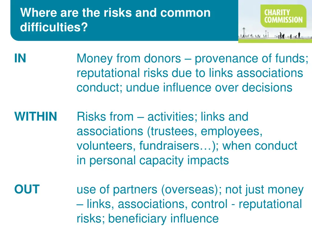 where are the risks and common difficulties