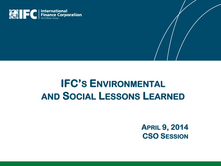 ifc ifc s s e e nvironmental nvironmental