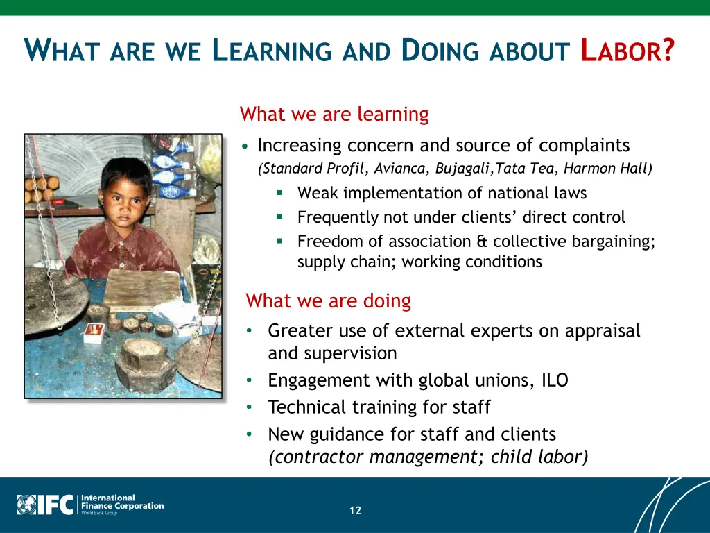 w hat are we l earning and d oing about l abor