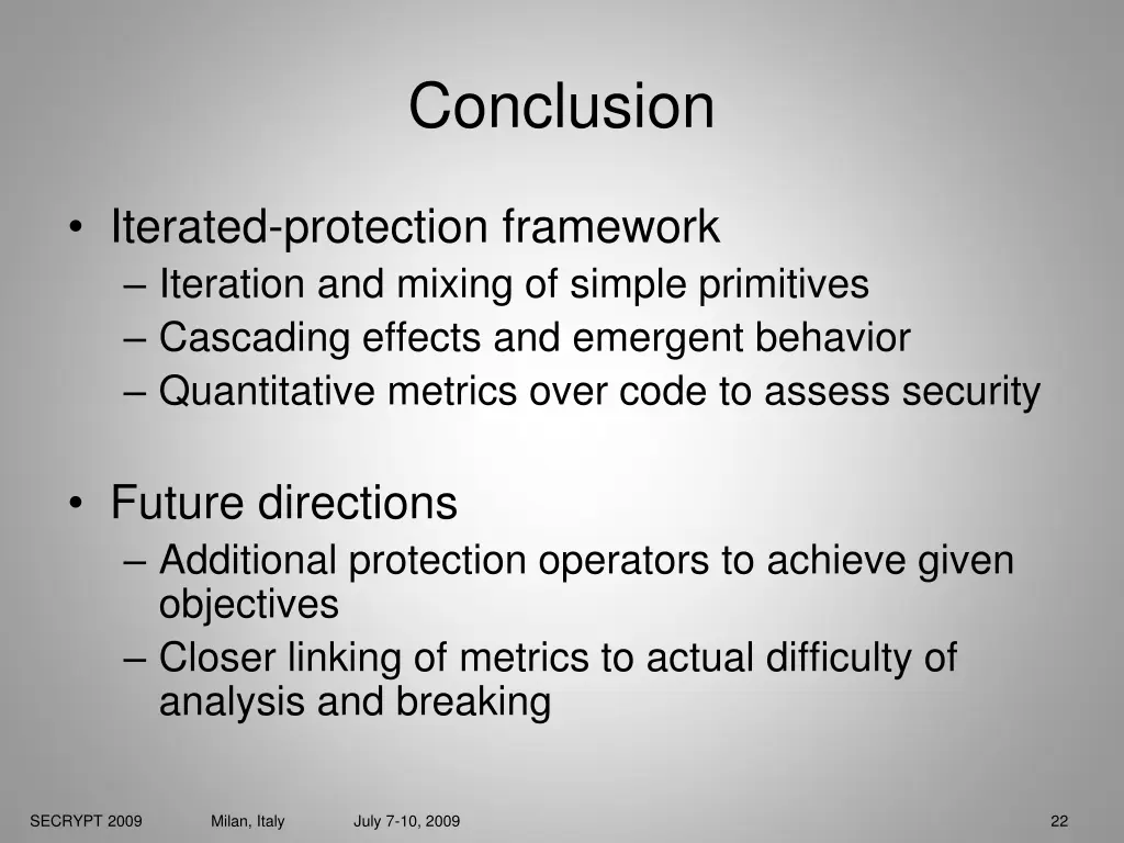 conclusion