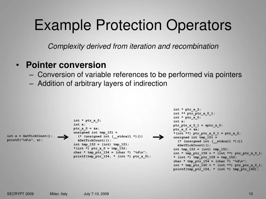 example protection operators