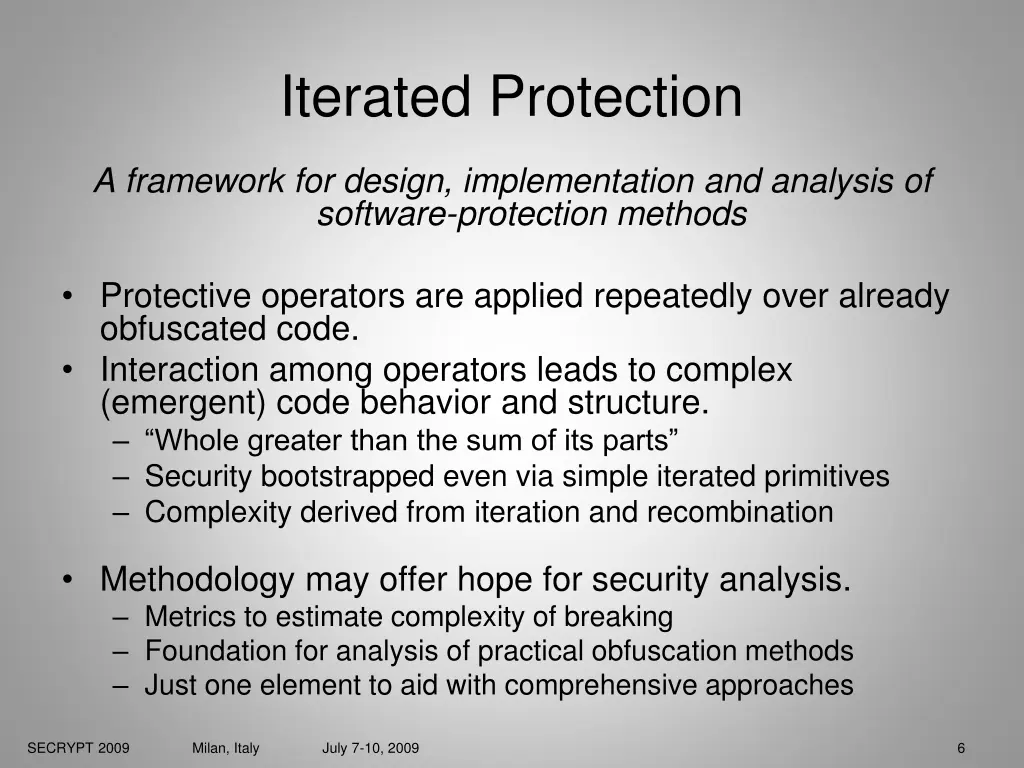 iterated protection