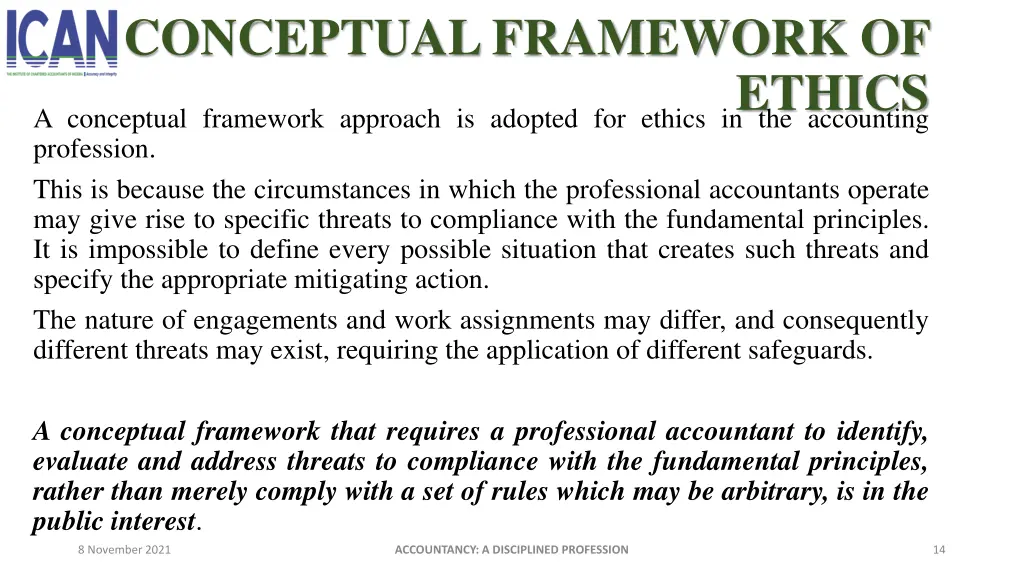 conceptual framework of