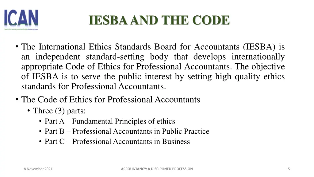 iesba and the code