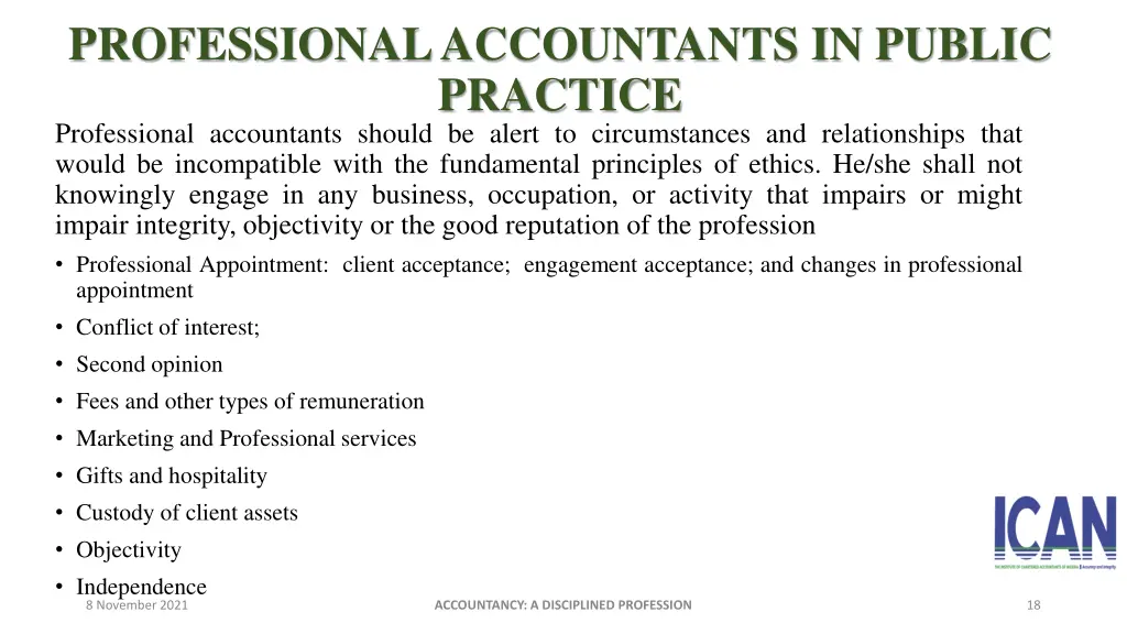 professional accountants in public practice