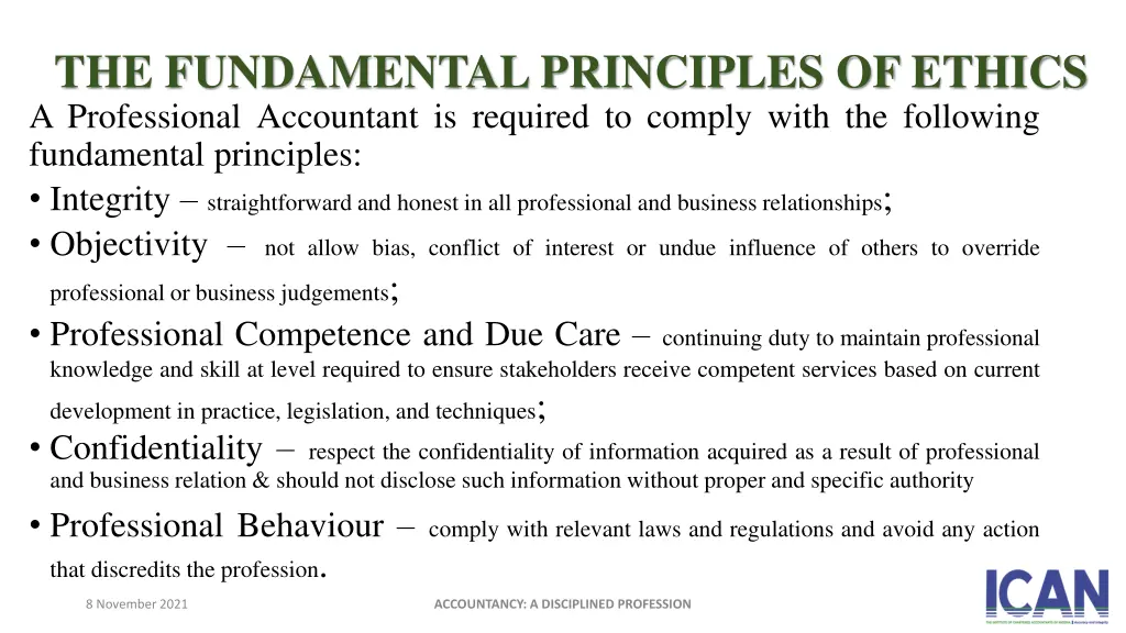 the fundamental principles of ethics