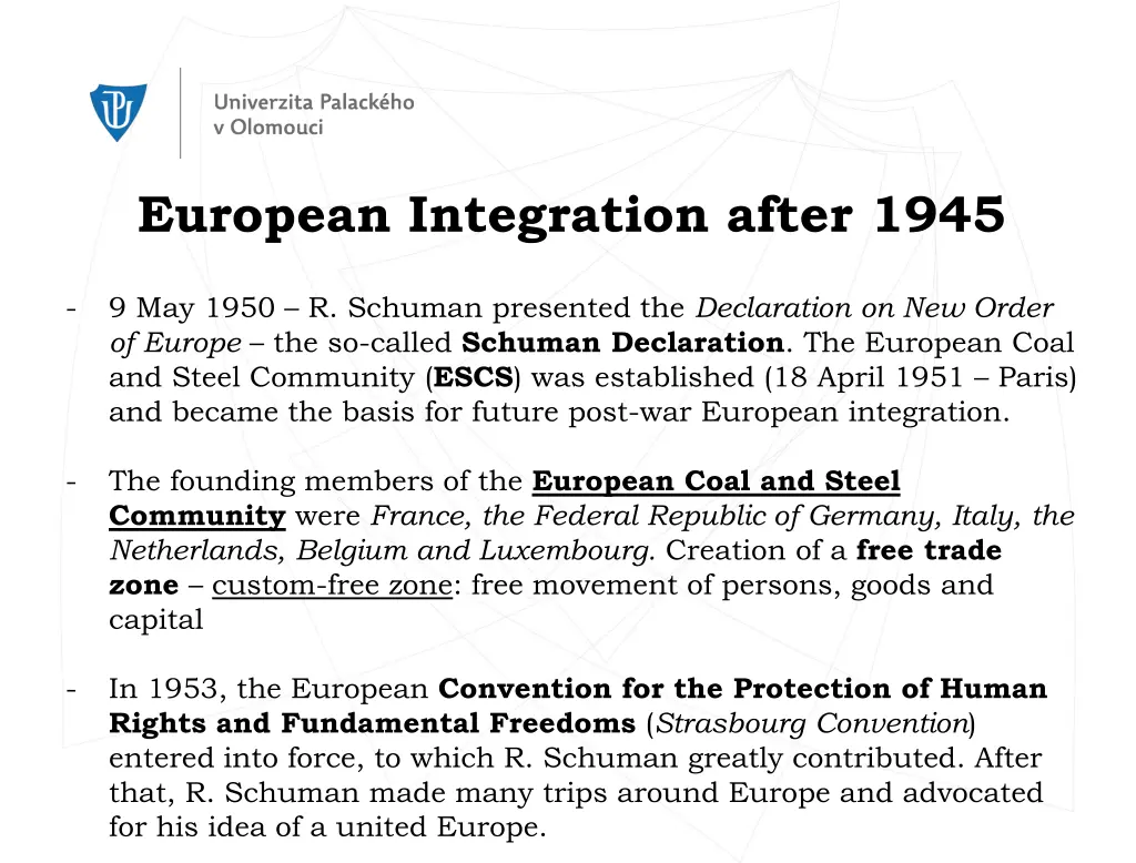 european integration after 1945 1
