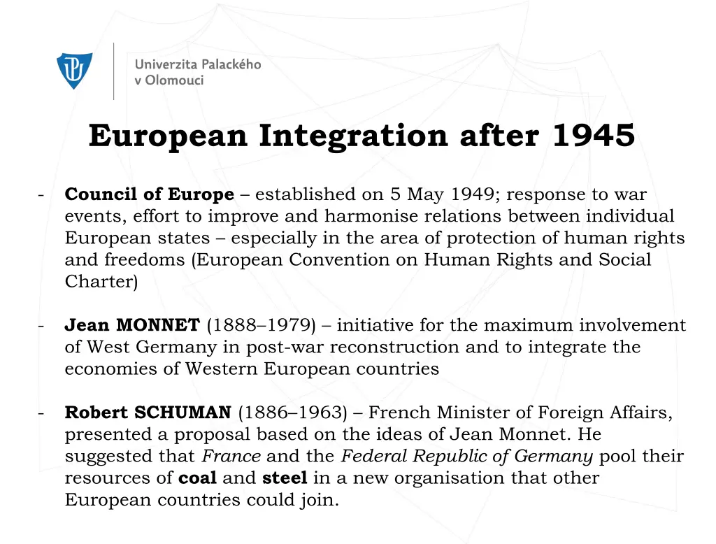 european integration after 1945