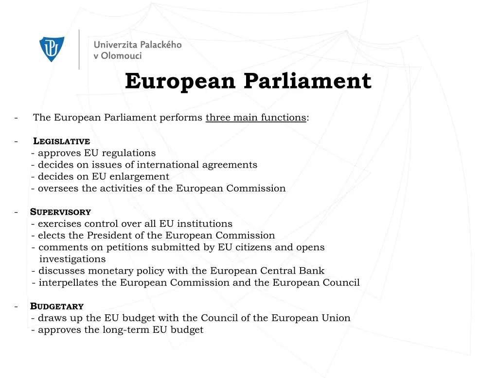 european parliament 1