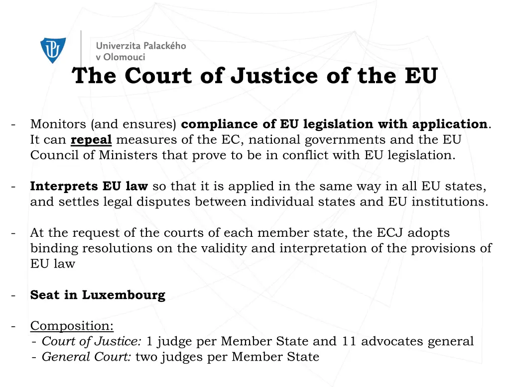 the court of justice of the eu