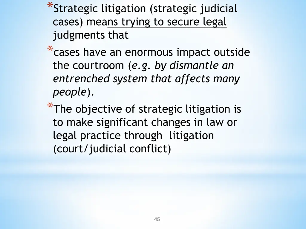 strategic litigation strategic judicial cases