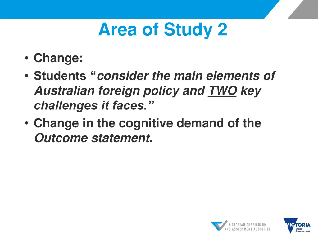 area of study 2 1