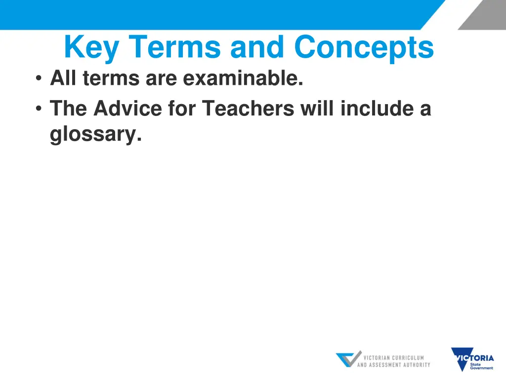 key terms and concepts all terms are examinable