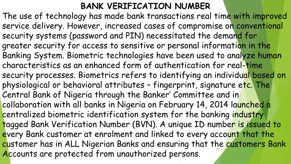 bank verification number