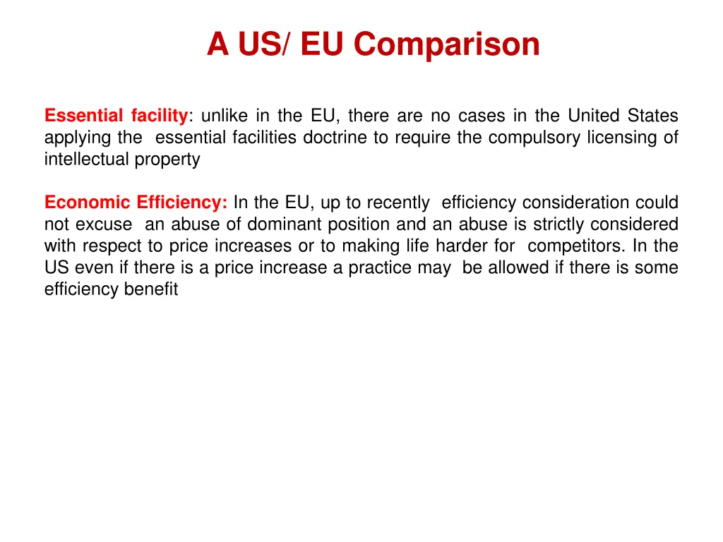 a us eu comparison 2
