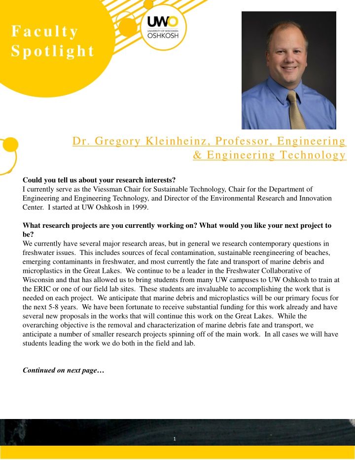 faculty spotlight