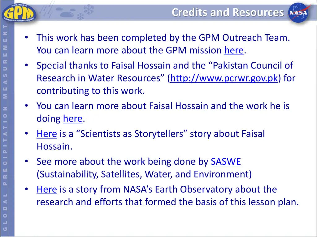 credits and resources