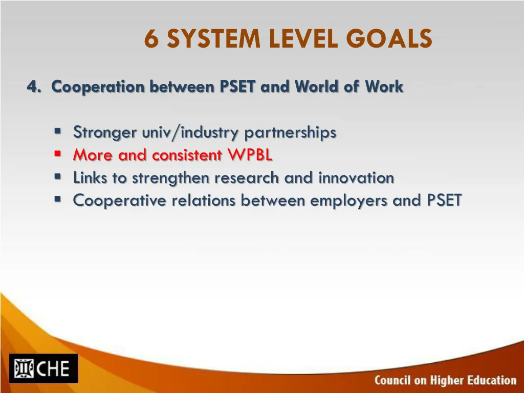 6 system level goals 3