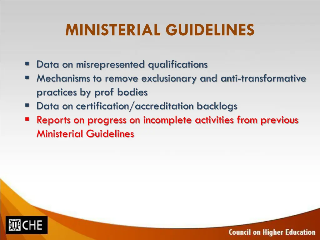ministerial guidelines 1