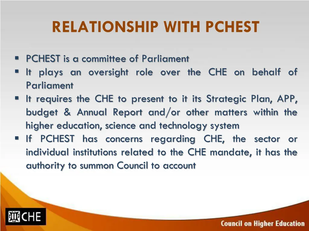 relationship with pchest