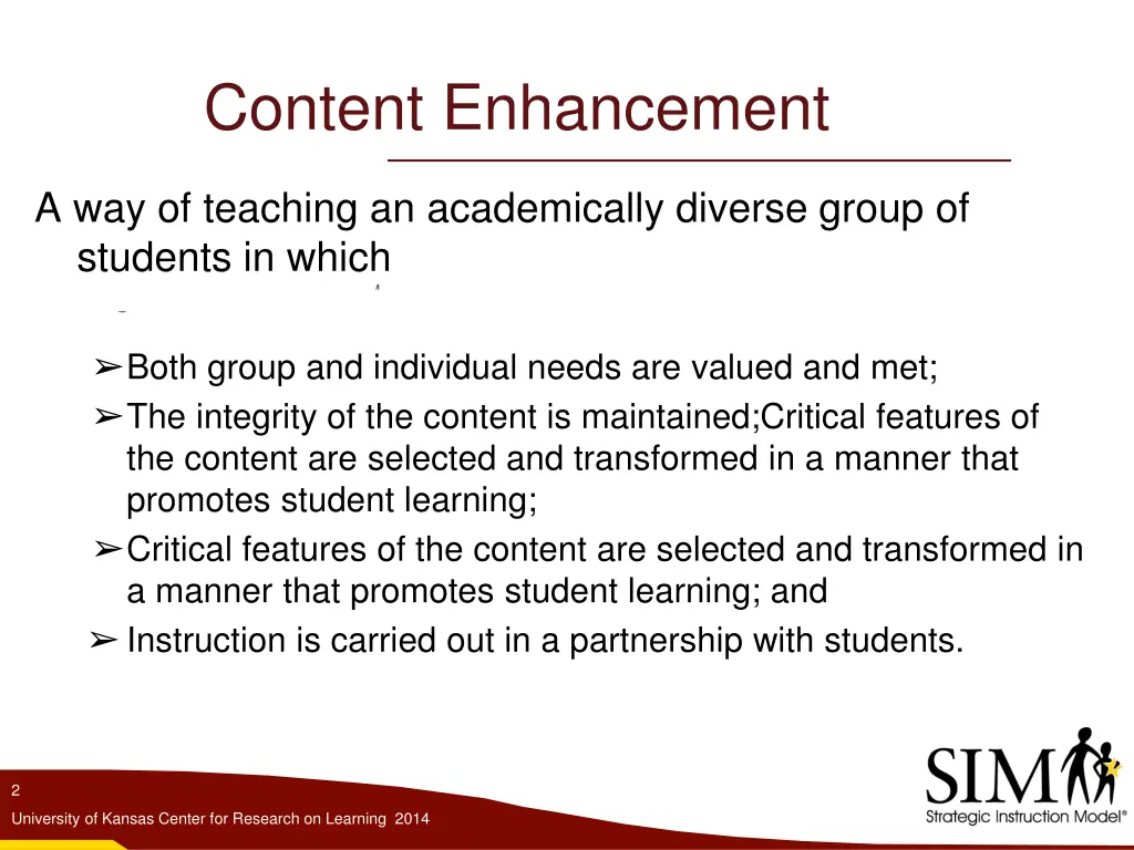 content enhancement
