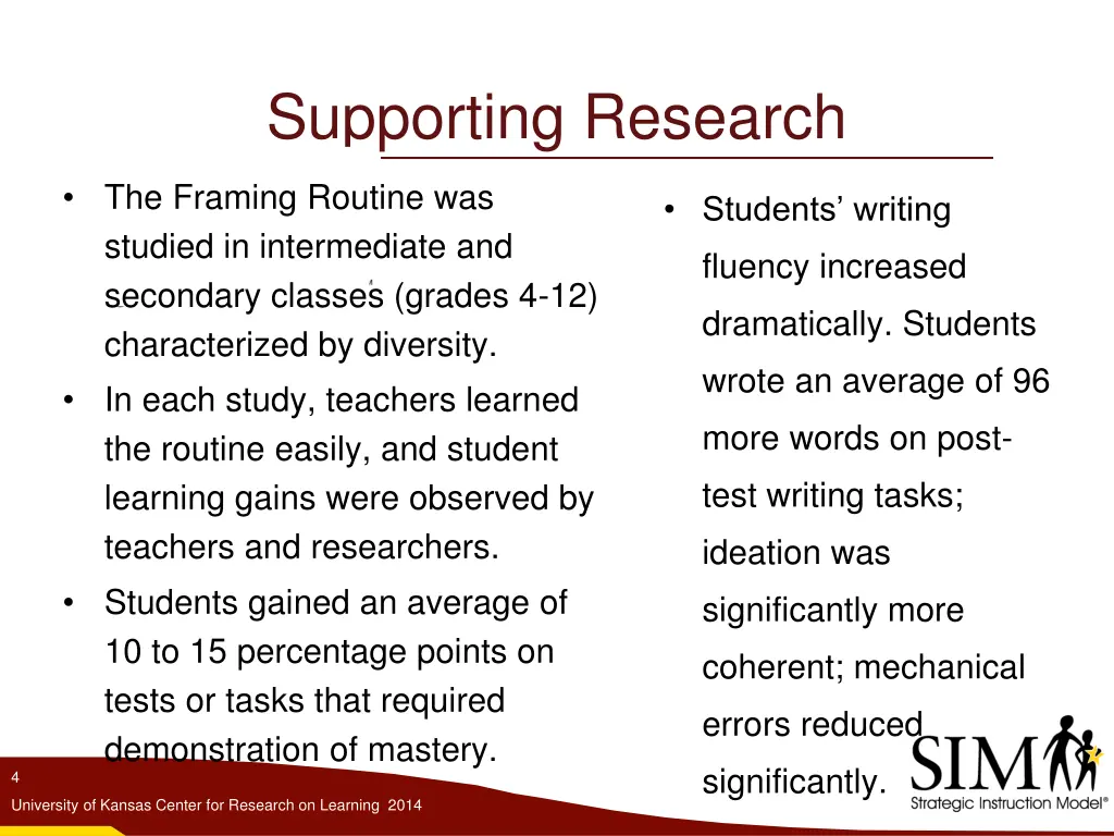 supporting research