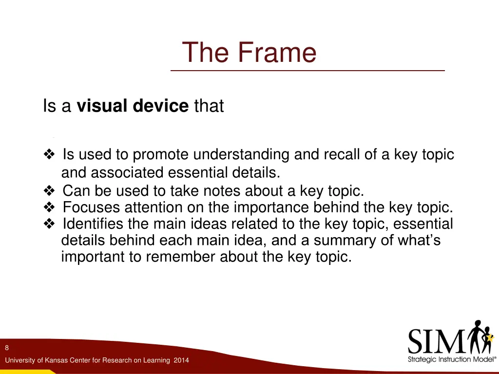 the frame