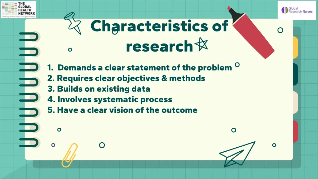 characteristics of research